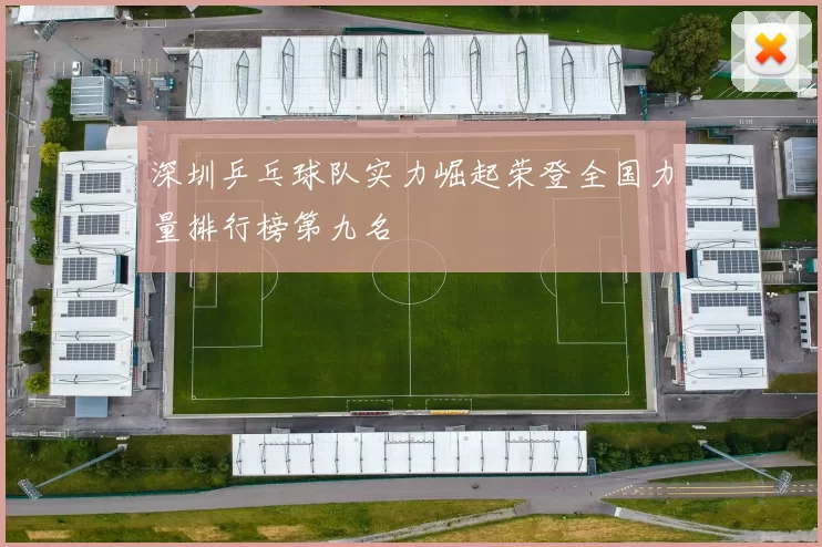 深圳乒乓球队实力崛起荣登全国力量排行榜第九名